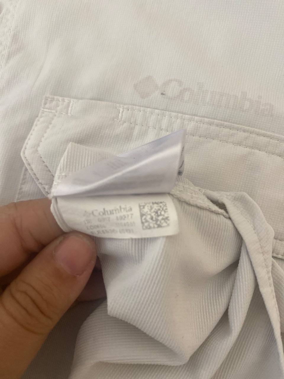 Columbia camisa técnica manga corta beige outdoor vintage — foto 6