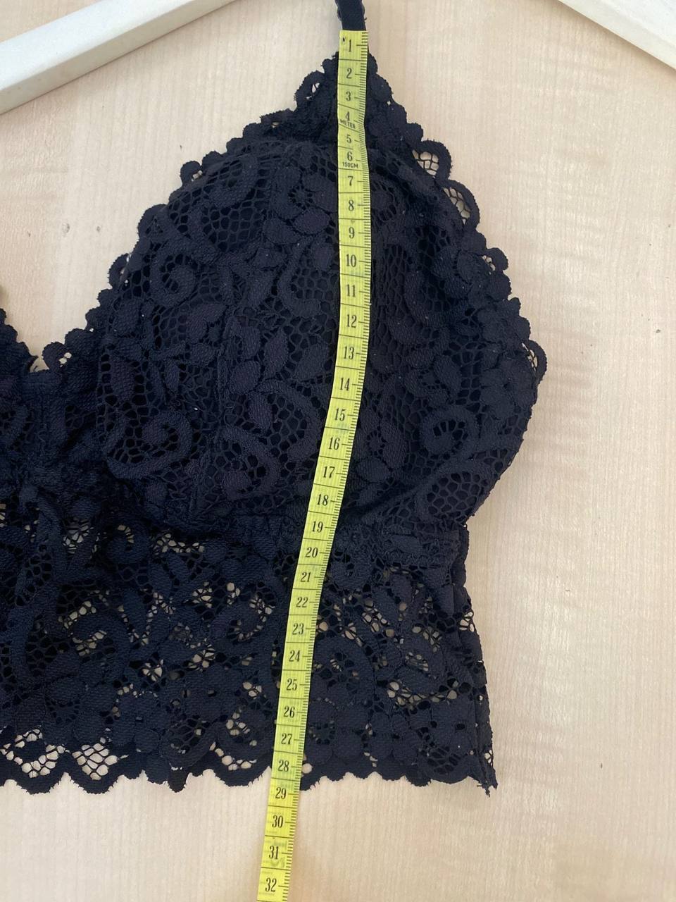 Top encaje negro sujetador bralette Talla única Sexy Vintage — foto 7