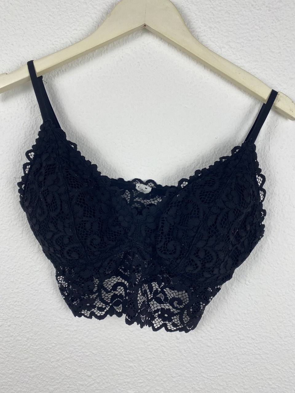 Top encaje negro sujetador bralette Talla única Sexy Vintage — foto 2