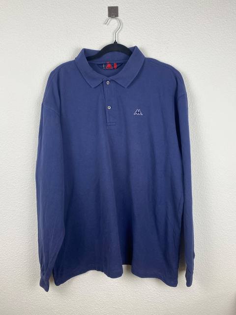 Kappa polo manga larga azul marino vintage hombre deporte