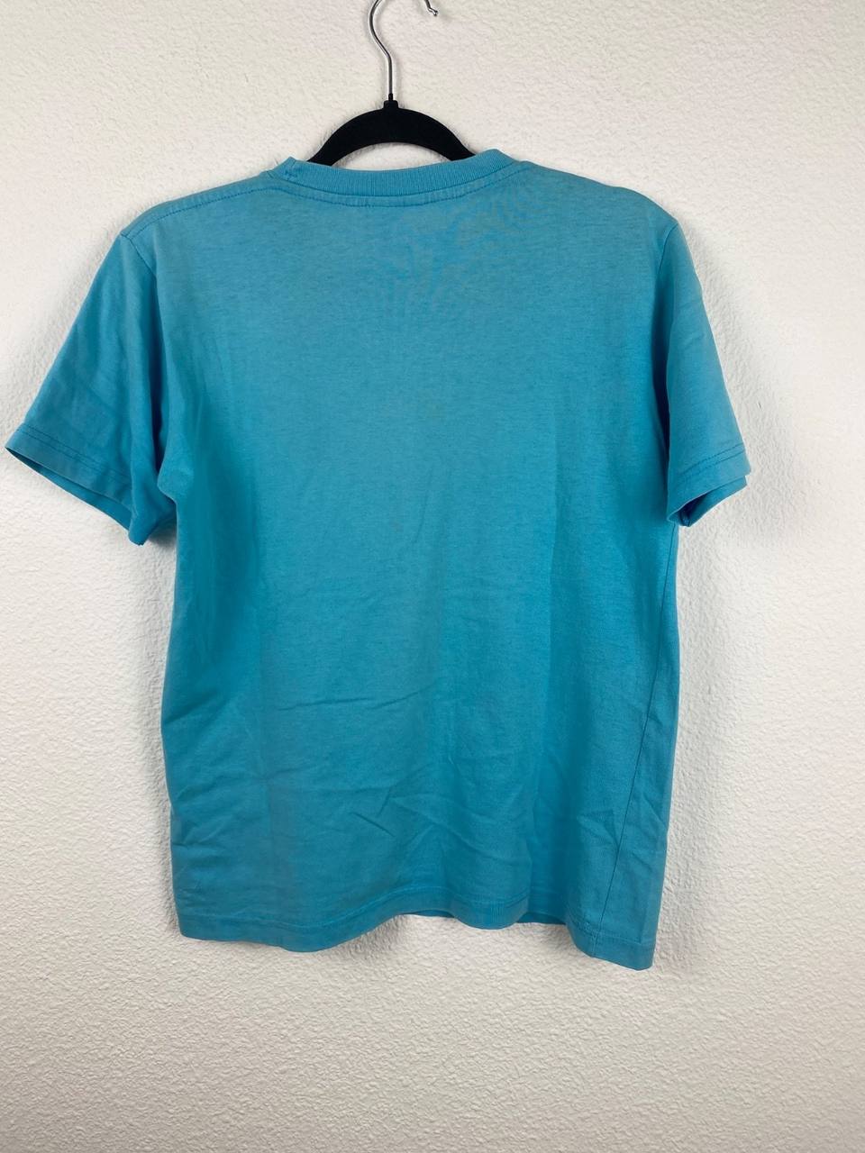Champion camiseta turquesa logo bordado Vintage Streetwear — foto 2