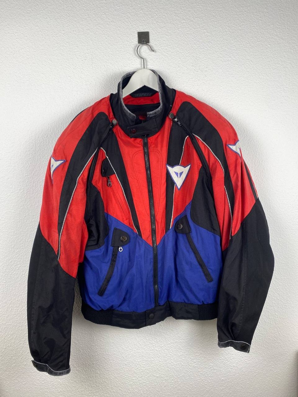 Dainese chaqueta moto textil roja azul Vintage Racing