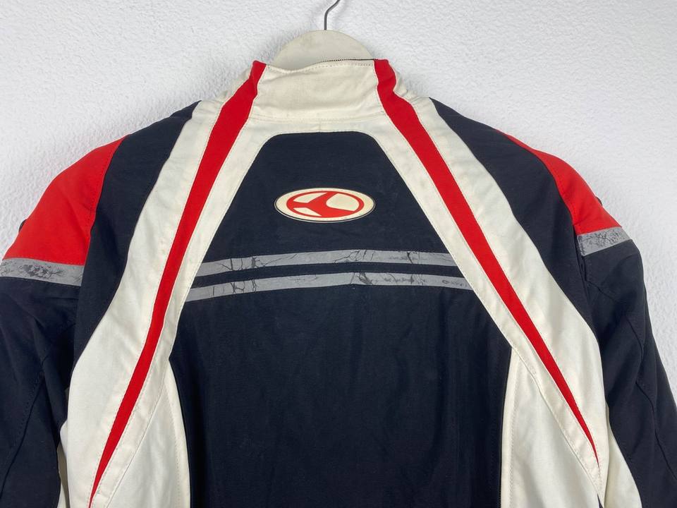 Clover chaqueta moto textil negro blanco rojo streetwear — foto 4