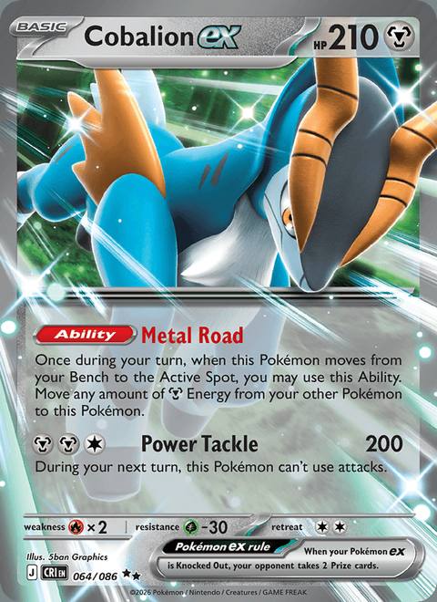 Cobalion ex 064/086 Caos Creciente Español Holo