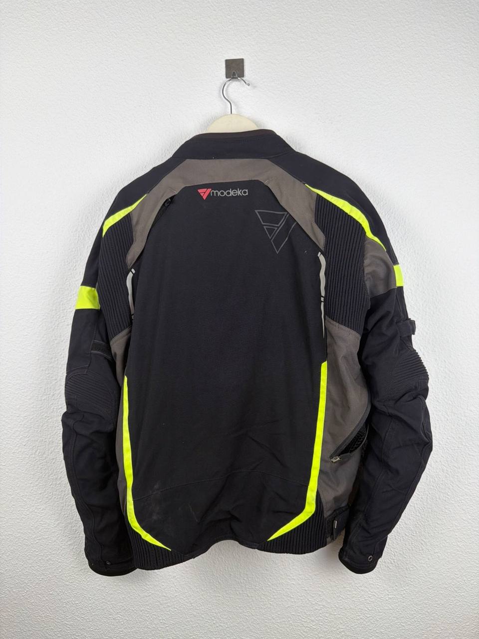 Modeka chaqueta moto hombre L/XL negra gris neón Air Vent — foto 2
