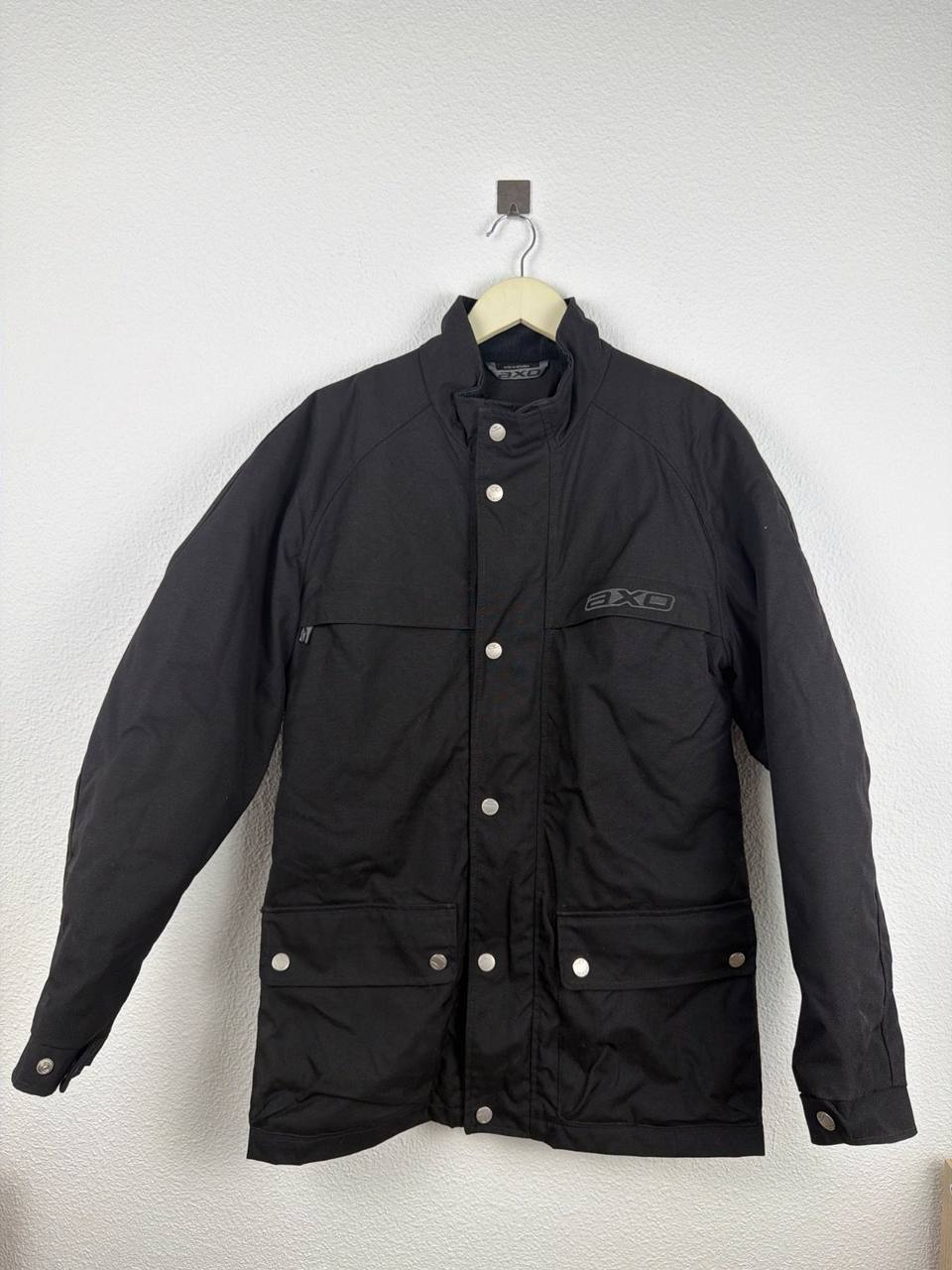 AXO chaqueta moto negra textil impermeable con forro