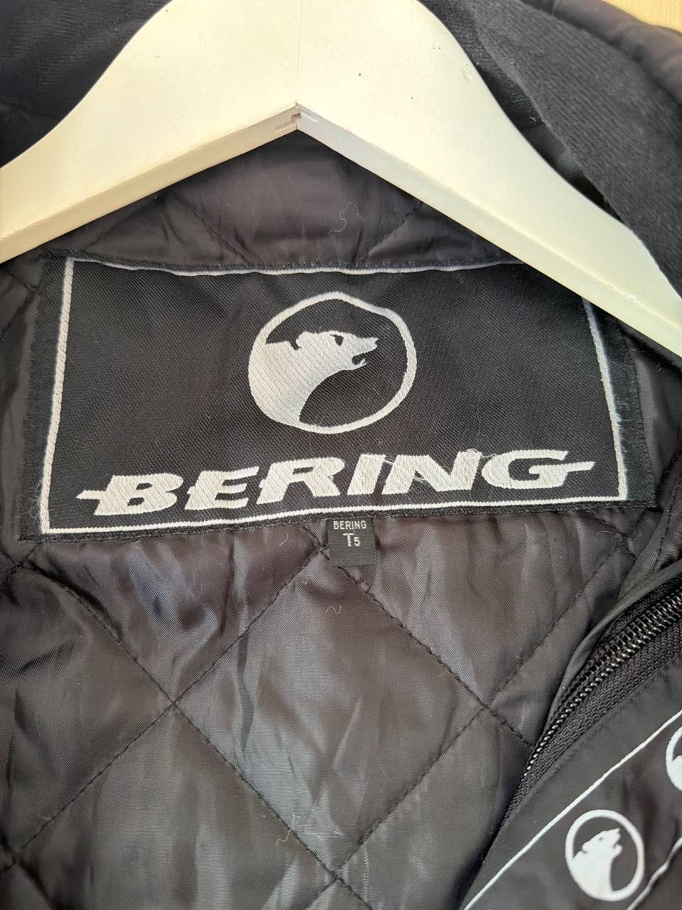 Bering chaqueta moto negra gris talla M streetwear vintage — foto 6