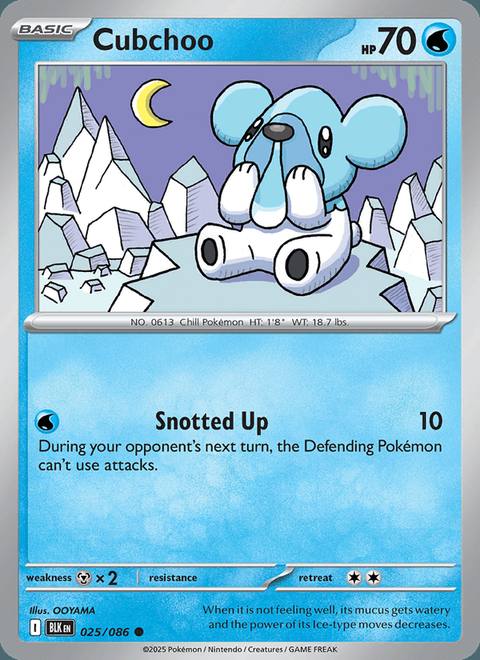 Cubchoo 025/086 Black Bolt Inglés Poké Ball