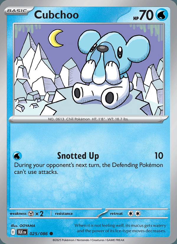 Cubchoo 025/086 Black Bolt Inglés Poké Ball