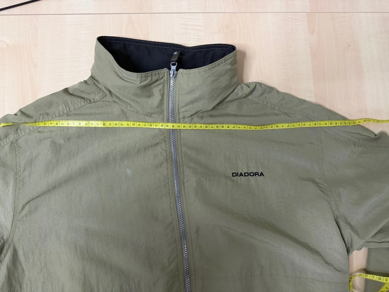 Diadora chaqueta track jacket caqui XL vintage 90s — foto 3
