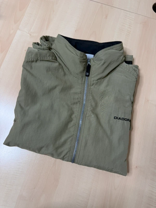 Diadora chaqueta track jacket caqui XL vintage 90s — foto 4