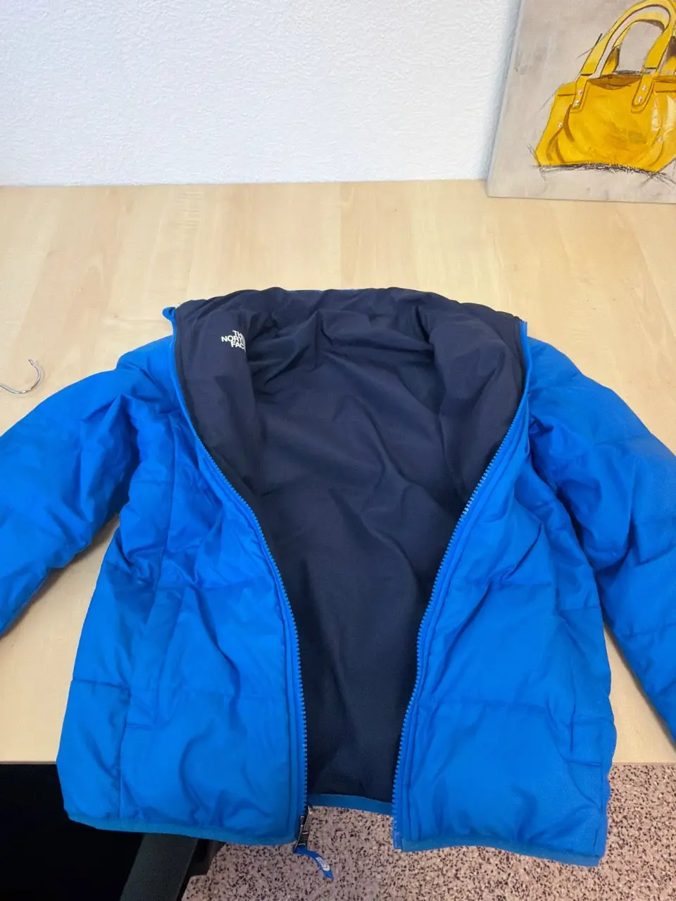 The North Face chaqueta niño reversible azul acolchada vintage — foto 3