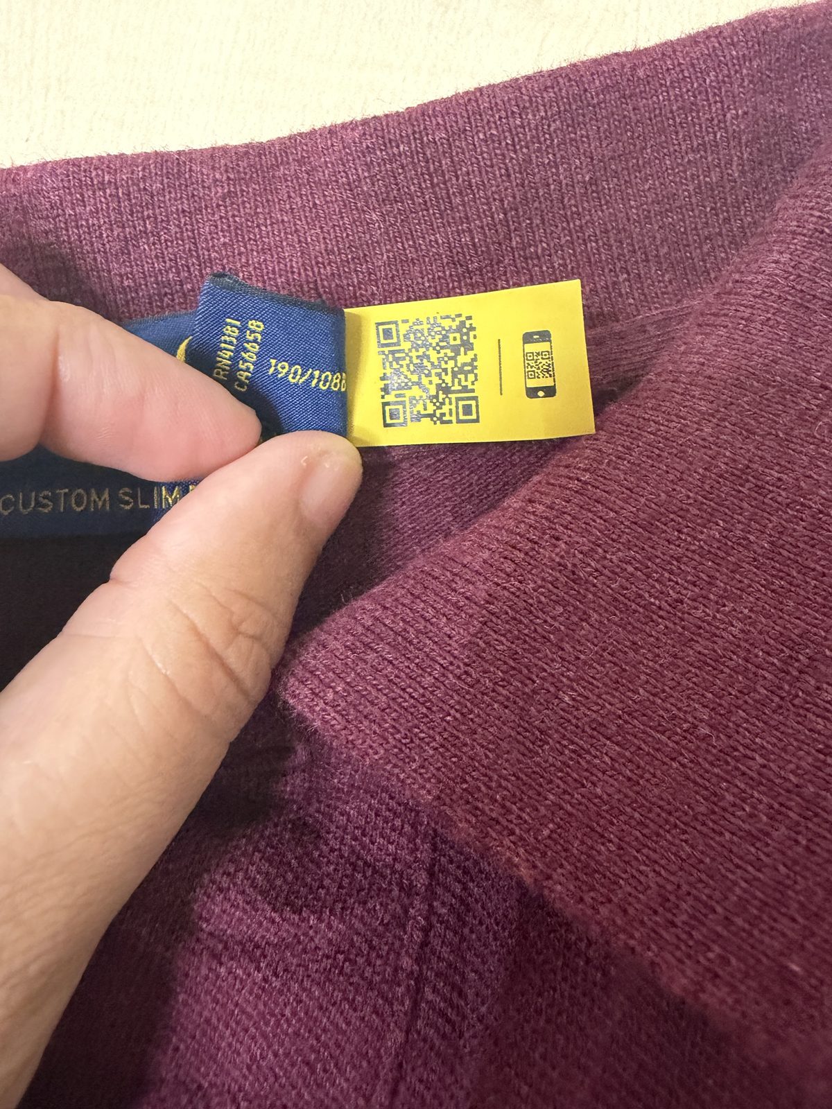 Polo Ralph Lauren Burdeos XXL Custom Slim Fit Vintage — foto 8