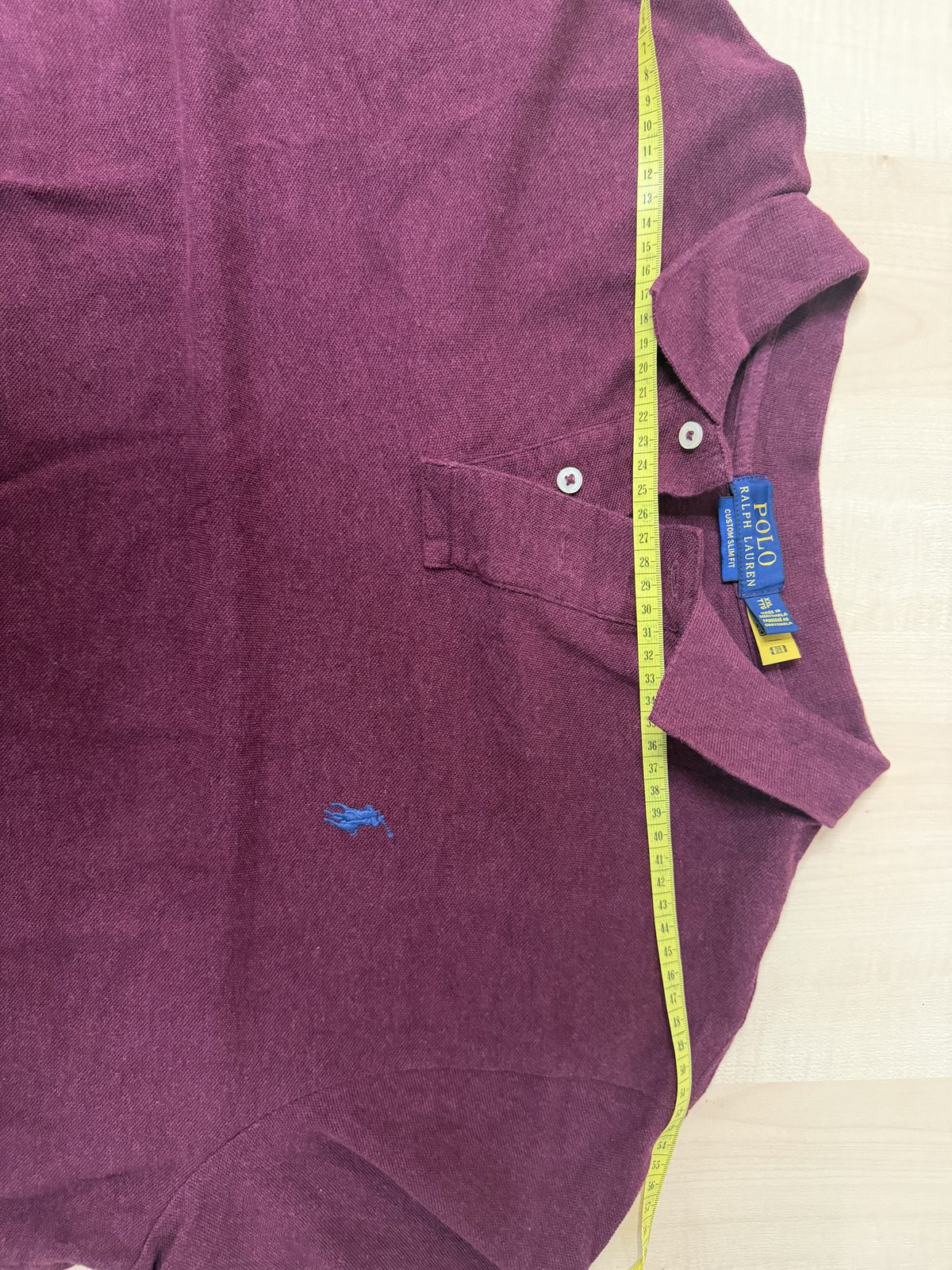 Polo Ralph Lauren Burdeos XXL Custom Slim Fit Vintage — foto 12