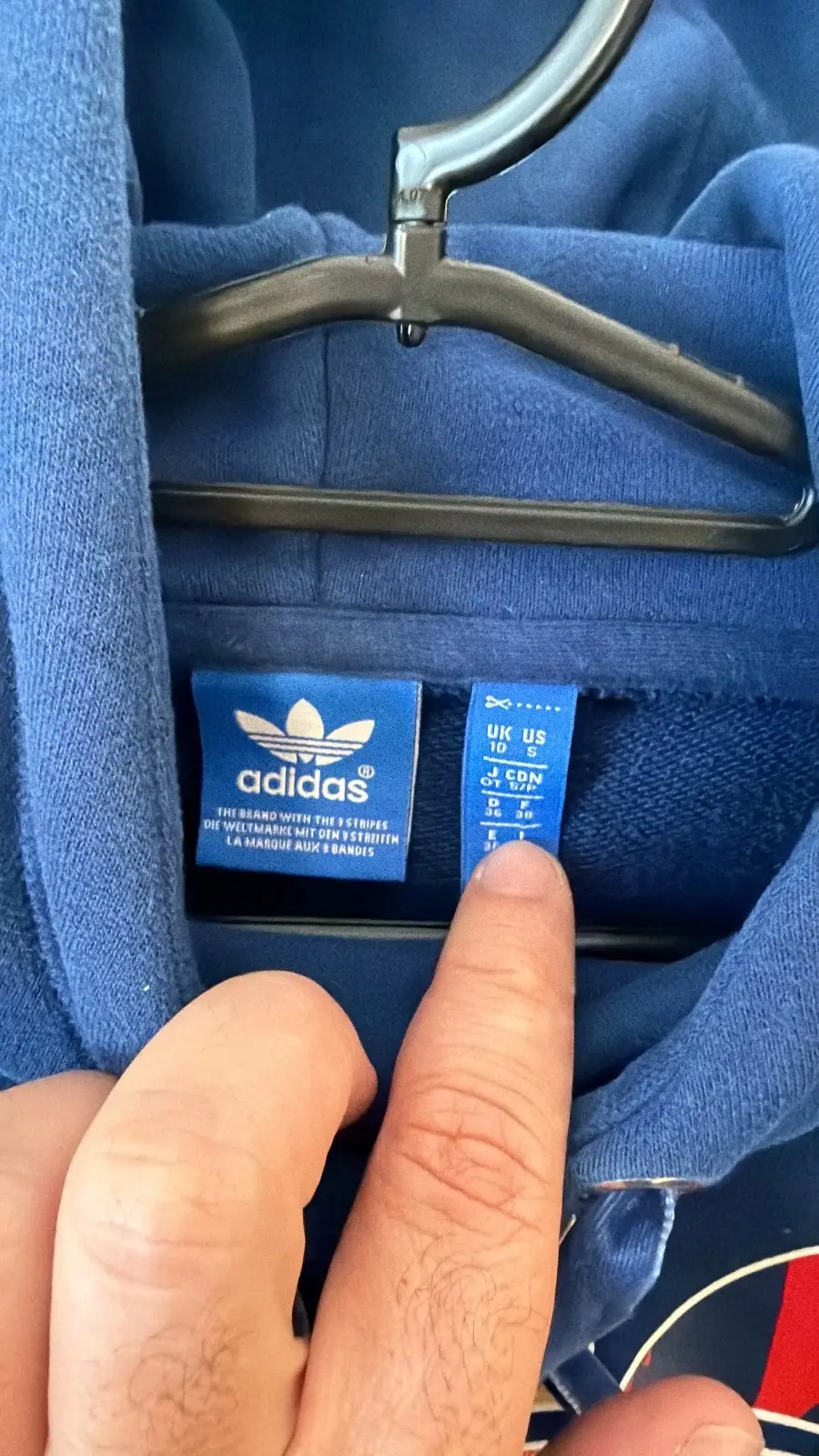 Adidas Originals sudadera capucha azul marino vintage — foto 5