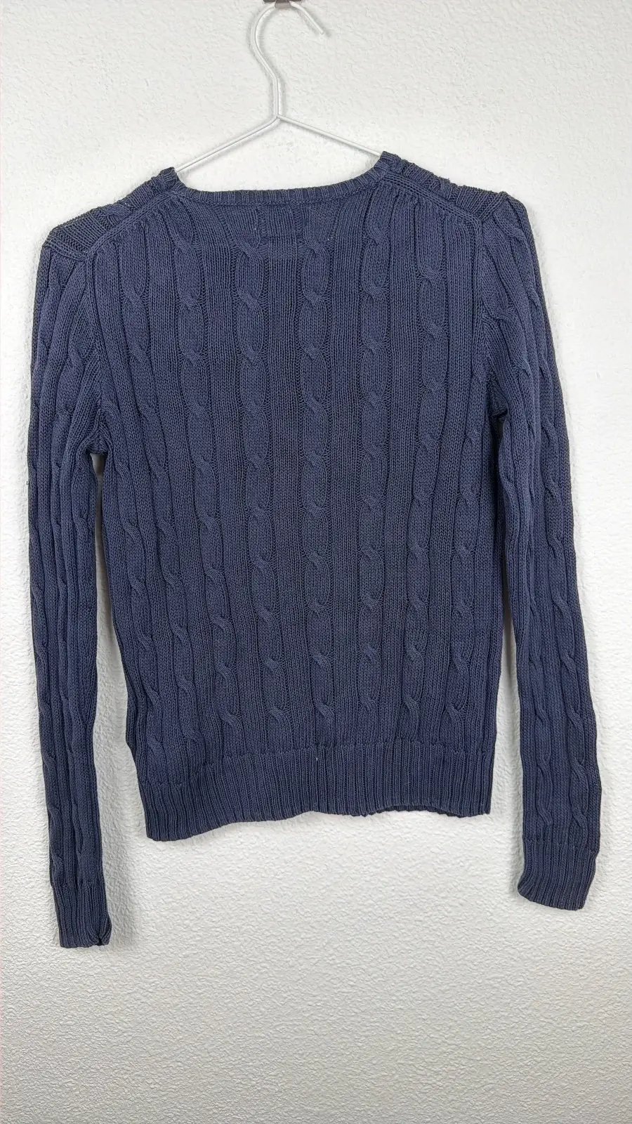 Polo Ralph Lauren jersey trenzado Talla M Pima Cotton Vintage, azul marino — foto 2