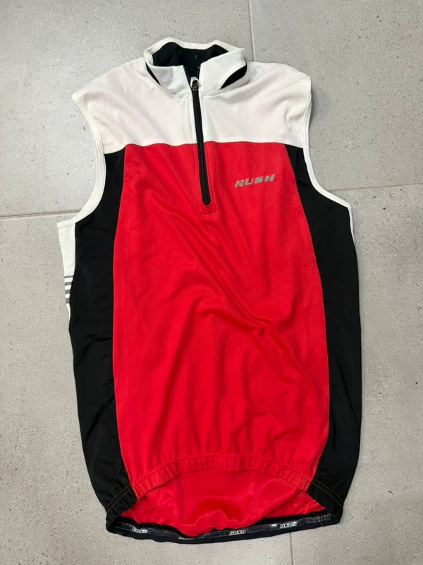 Rush maillot ciclismo sin mangas Talla M rojo negro vintage — foto 2