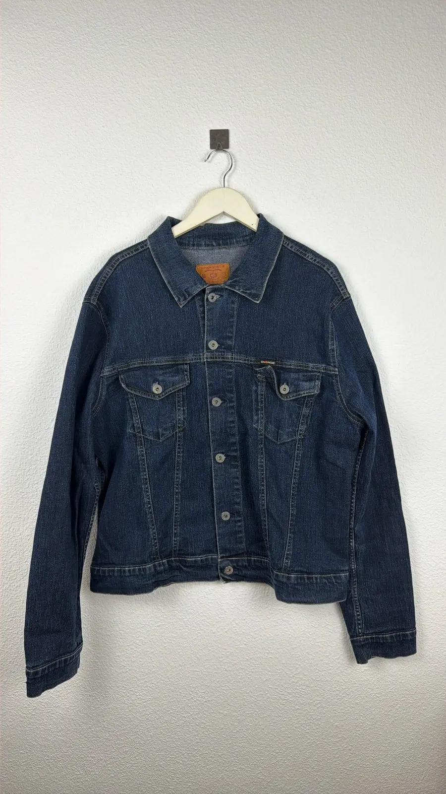 Cazadora vaquera denim trucker Talla L Vintage Azul Oscuro — foto 2