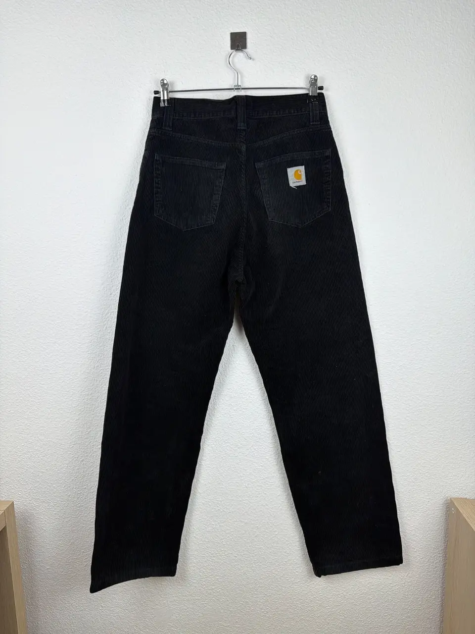 Carhartt WIP pantalón pana negro vintage workwear ancho — foto 2