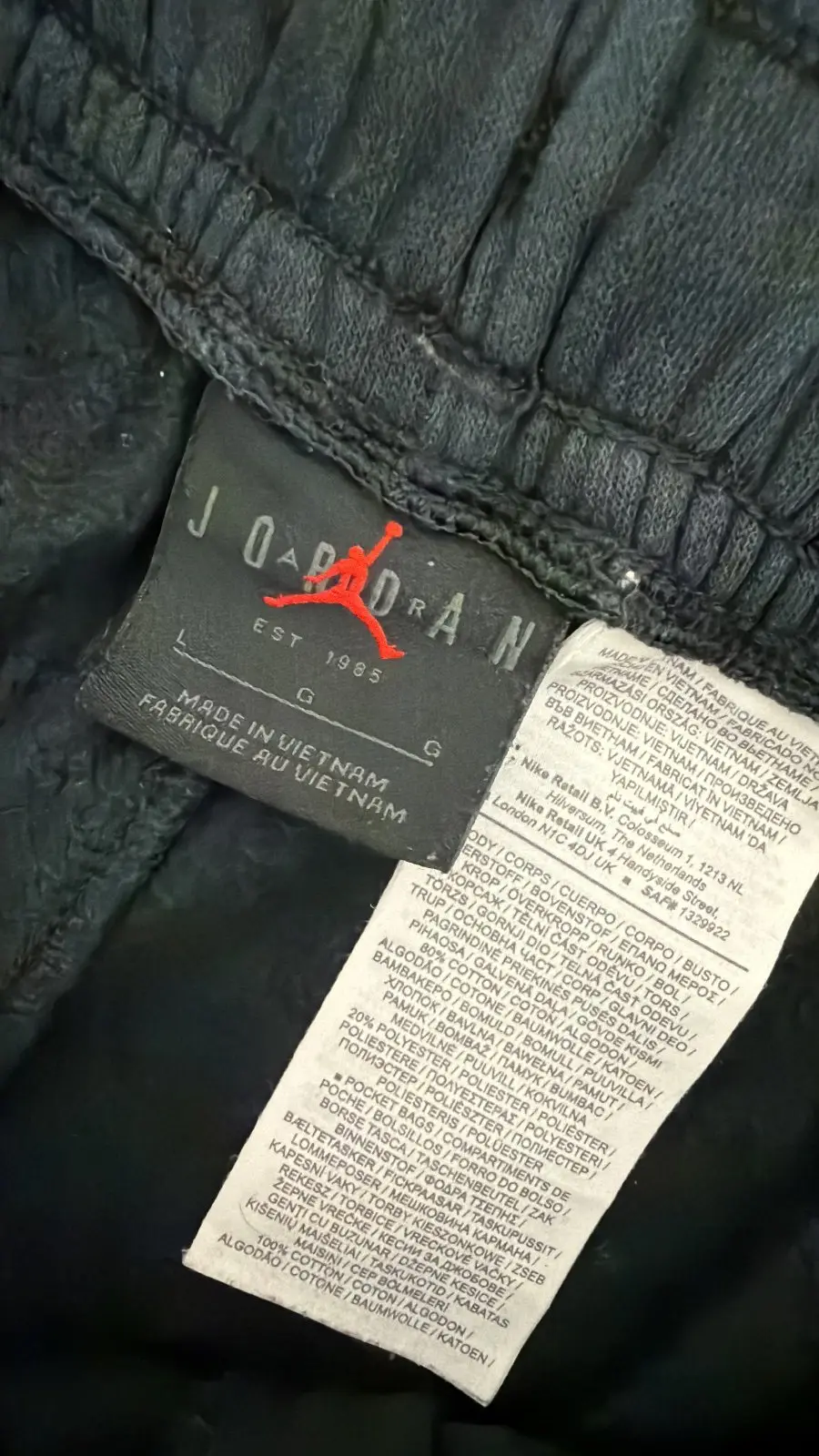 Jordan Jumpman pantalón chándal Talla L negro Flight Vintage — foto 3