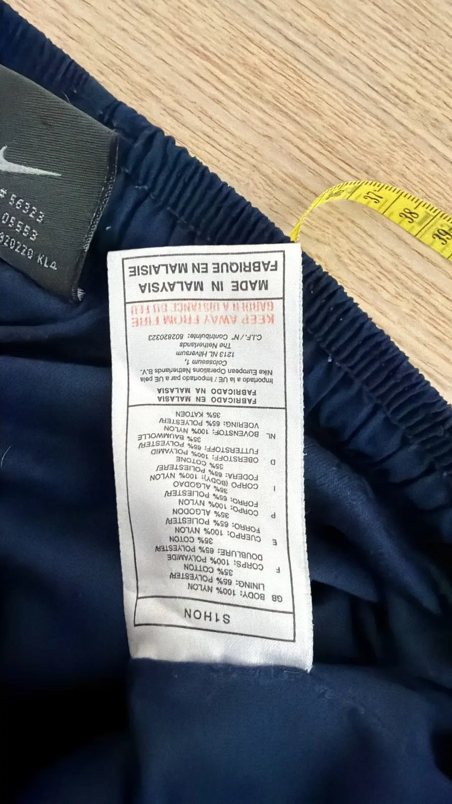 Nike pantalón chándal azul marino vintage logo bordado — foto 5