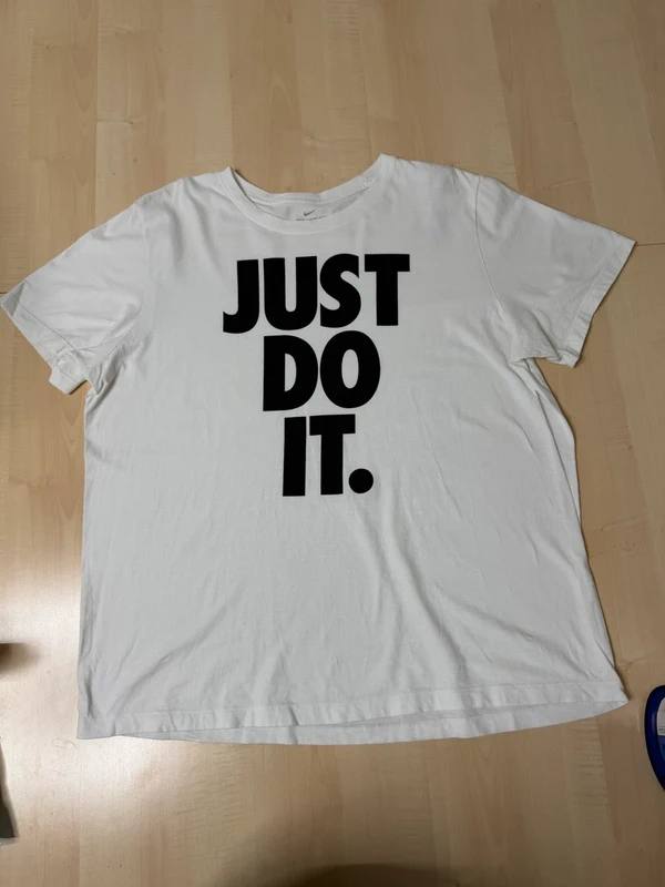 Camiseta Nike "Just Do It" Blanca XXL | T-Shirt Básica Streetwear Oversize, blanco — foto 4