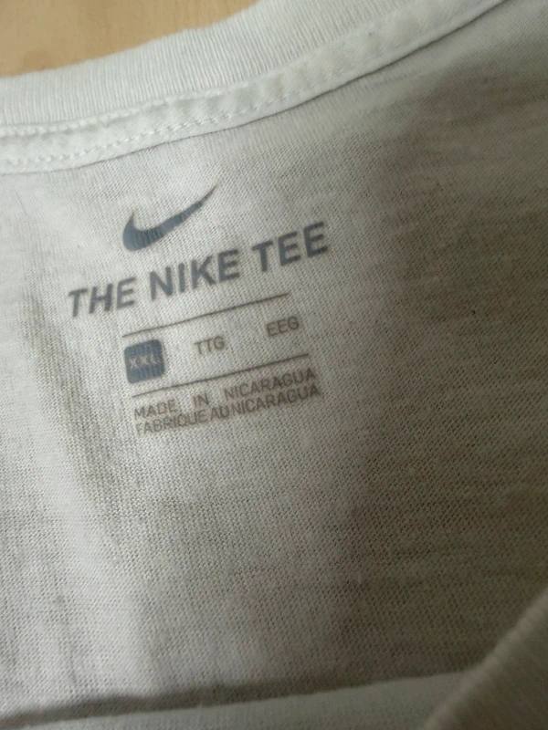 Camiseta Nike "Just Do It" Blanca XXL | T-Shirt Básica Streetwear Oversize, blanco — foto 5