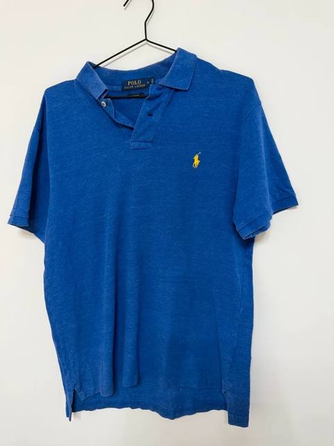 Polo Ralph Lauren Slim Fit Talla L Azul Jaspeado Vintage