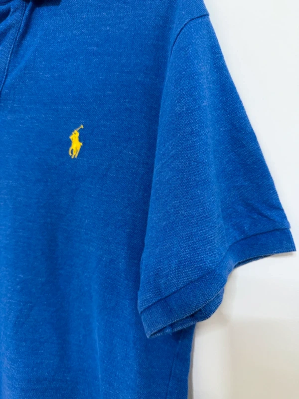 Polo Ralph Lauren Slim Fit Talla L Azul Jaspeado Vintage — foto 3