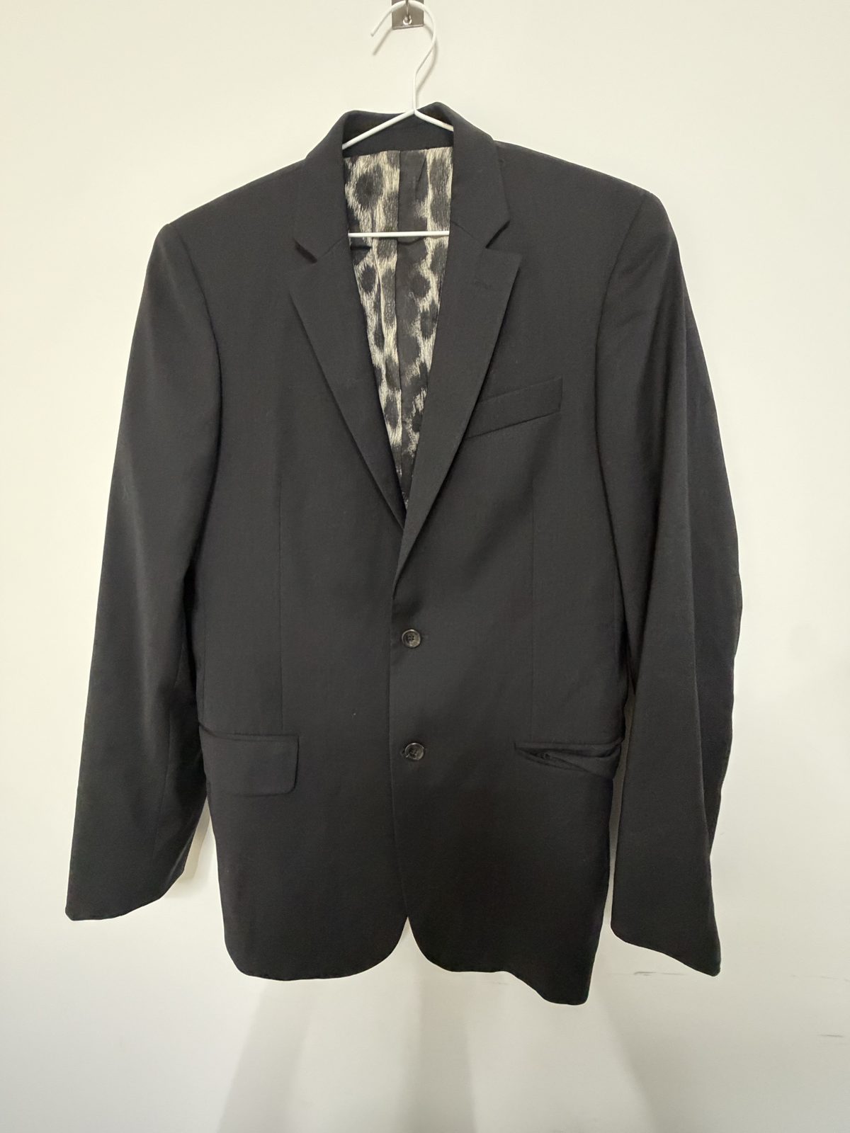 Americana Just Cavalli negra forro leopardo Talla M/L