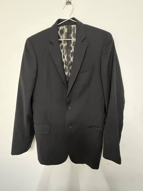 Americana Just Cavalli negra forro leopardo Talla M/L