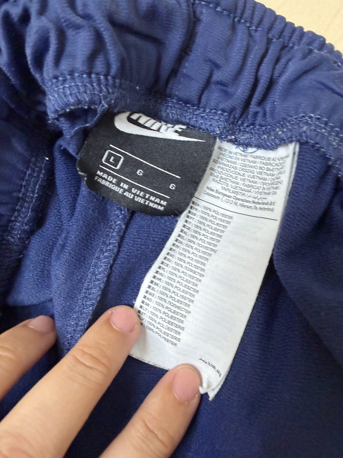 Pantalón chándal Nike jogger L azul marino piping vintage — foto 8