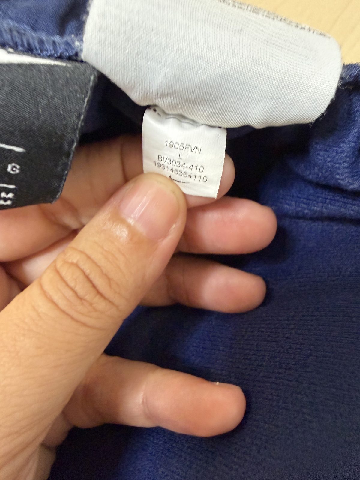 Pantalón chándal Nike jogger L azul marino piping vintage — foto 9