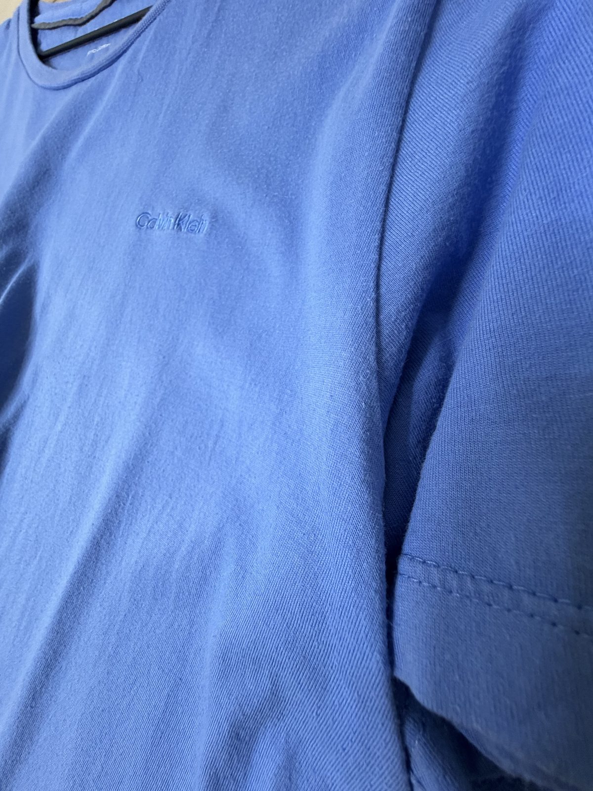 Calvin Klein camiseta Pima Cotton Talla L azul básica — foto 4