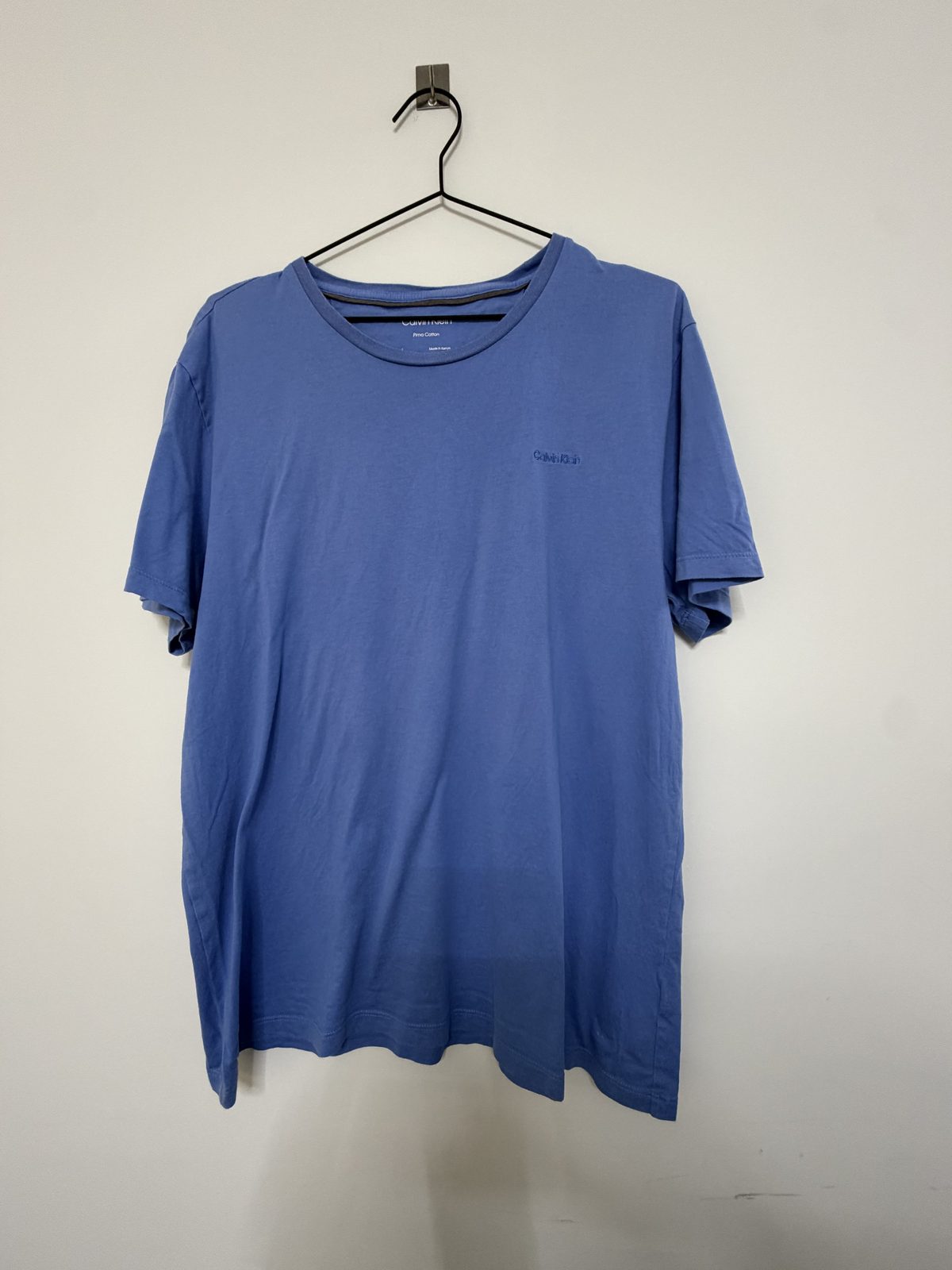 Calvin Klein camiseta Pima Cotton Talla L azul básica