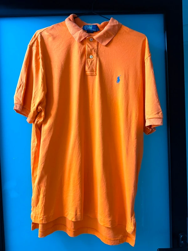 Polo Ralph Lauren Naranja Talla L Piqué Clásico Vintage