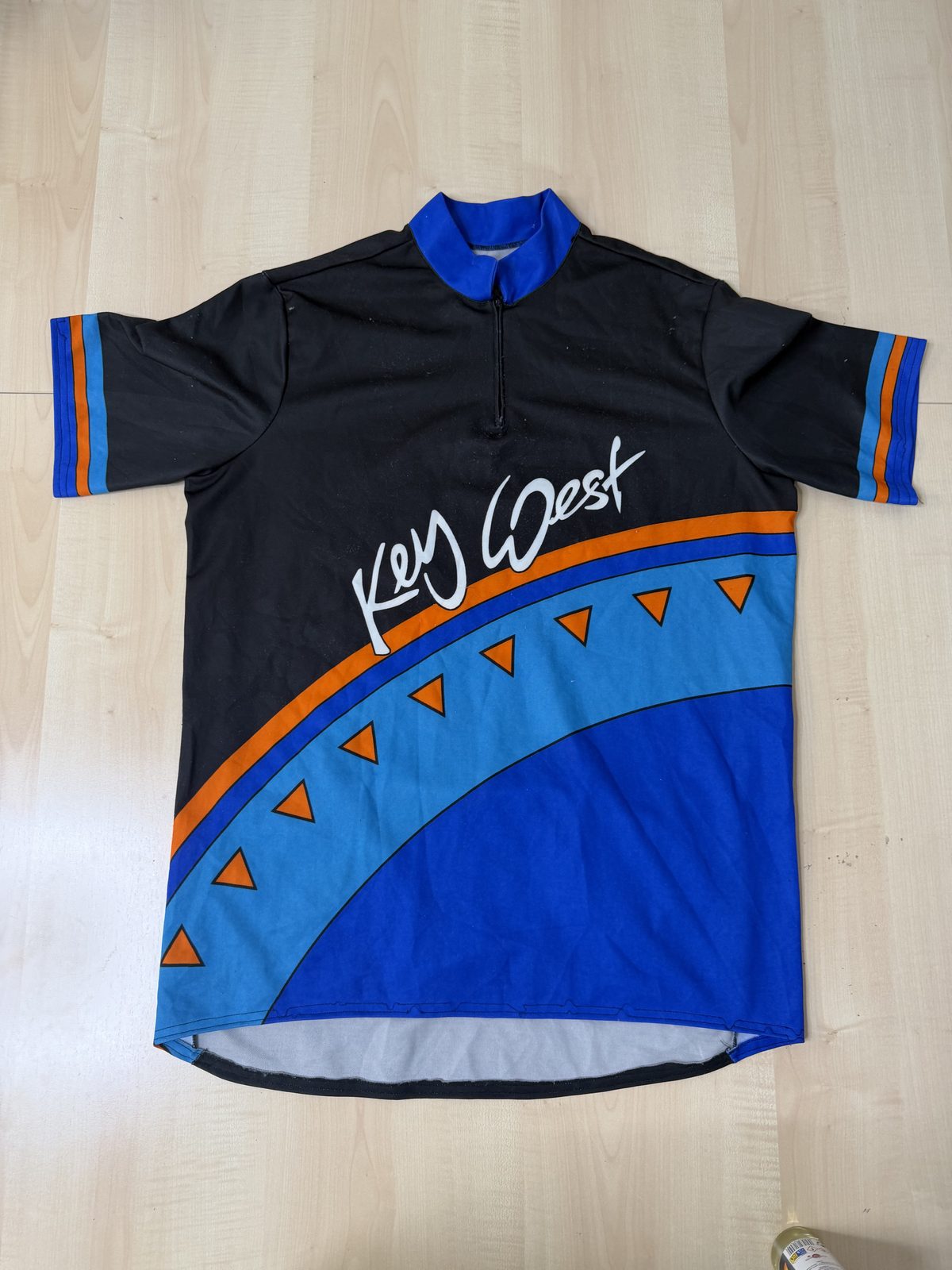 Maillot ciclismo vintage 90s Key West Talla XL azul retro
