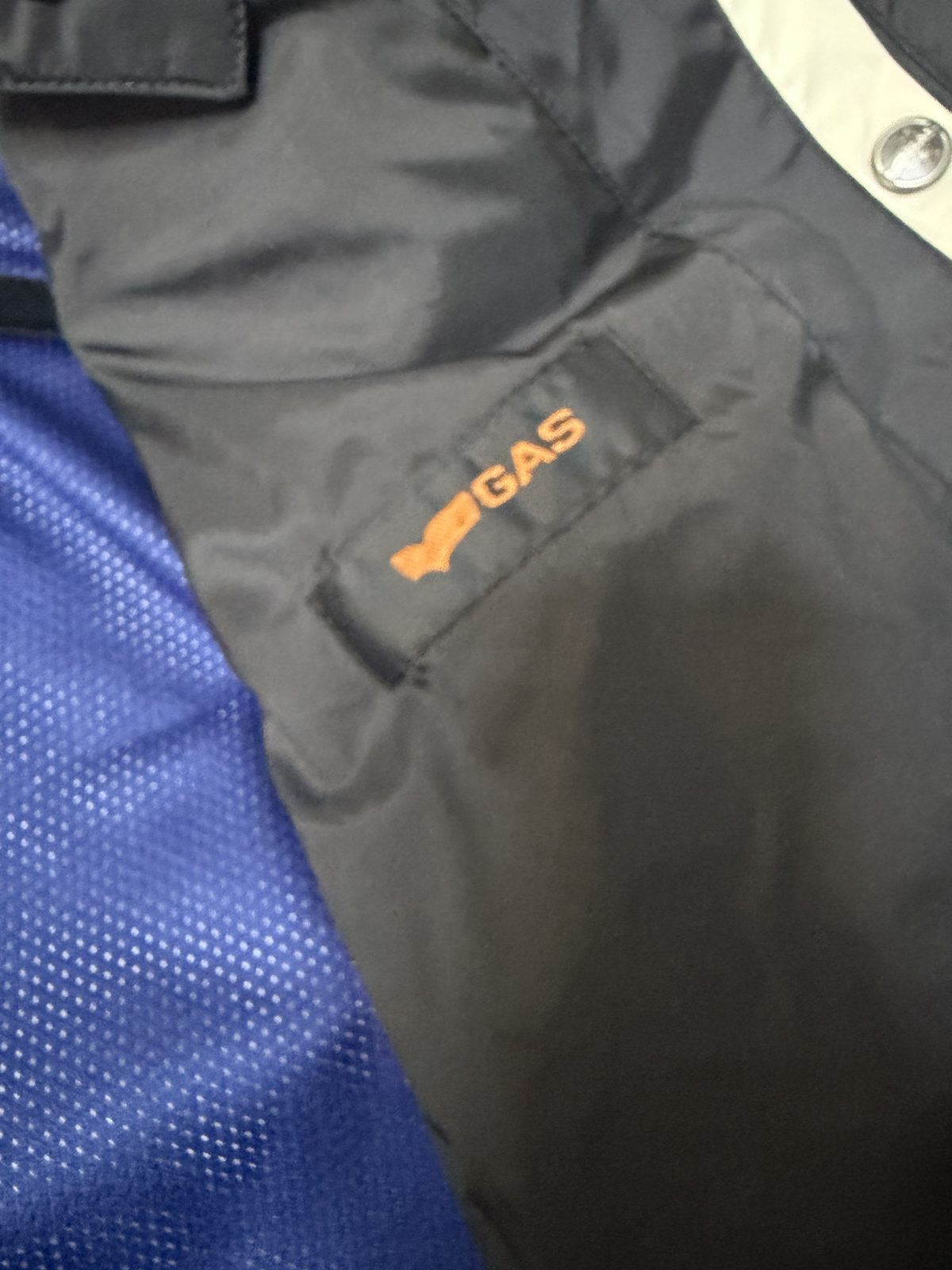 GAS Jeans cazadora motera negra XL Y2K vintage racing — foto 3