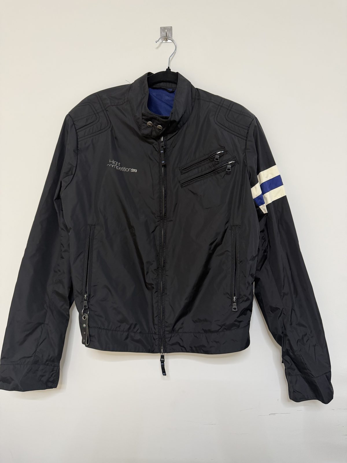 GAS Jeans cazadora motera negra XL Y2K vintage racing