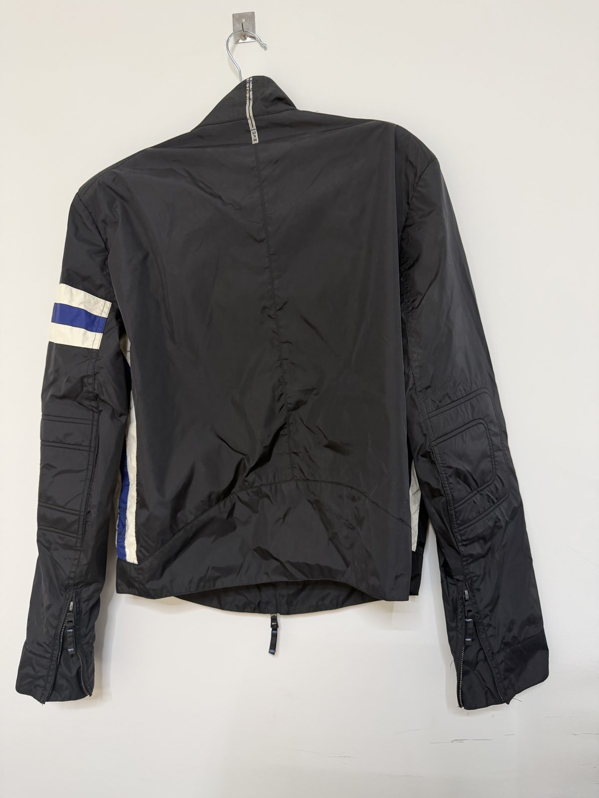 GAS Jeans cazadora motera negra XL Y2K vintage racing — foto 2