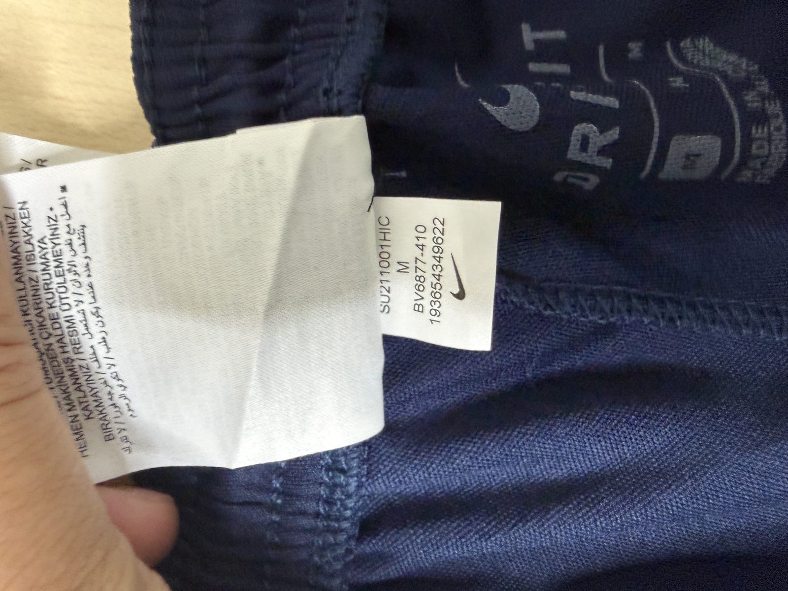 Nike pantalón chándal azul marino M Trackpants Dry-Fit — foto 6