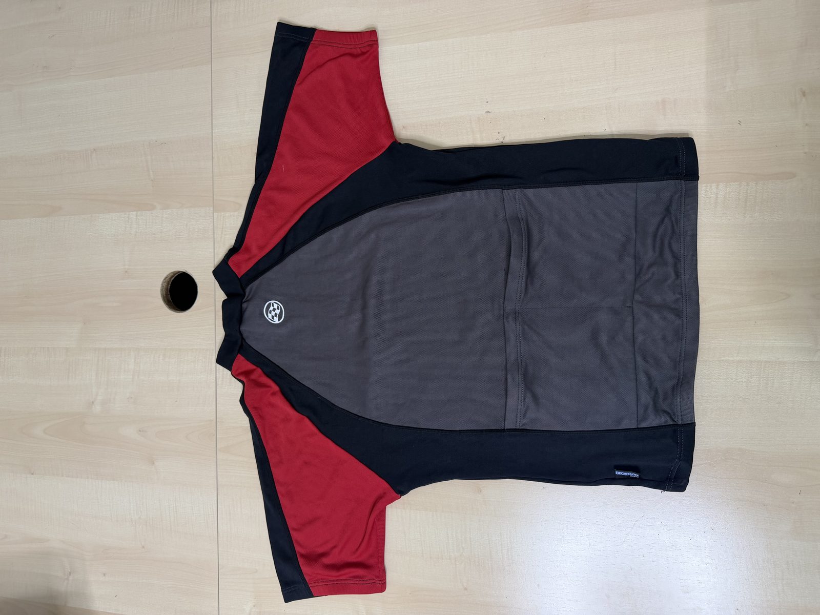 Maillot ciclismo Decathlon manga corta Talla S/M Gris Vintage — foto 2