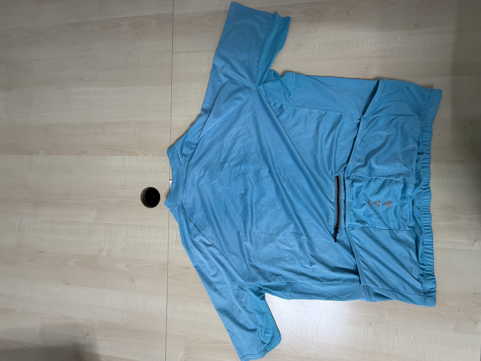 B'Twin maillot ciclismo manga corta 2XL azul celeste vintage — foto 3