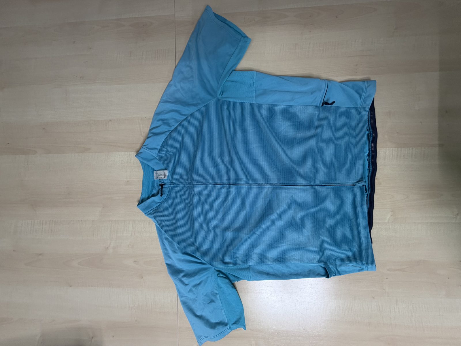 B'Twin maillot ciclismo manga corta 2XL azul celeste vintage