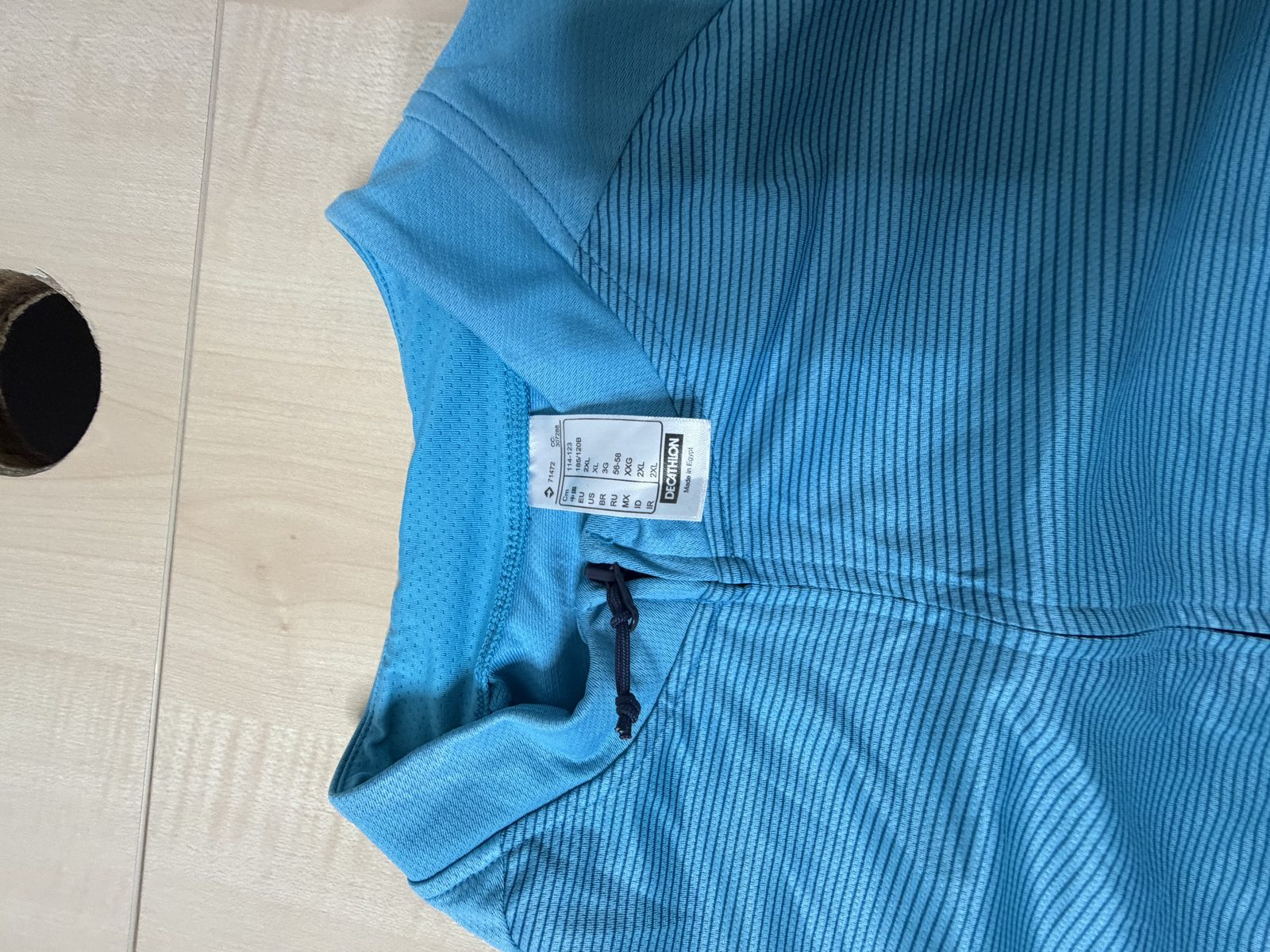 B'Twin maillot ciclismo manga corta 2XL azul celeste vintage — foto 4