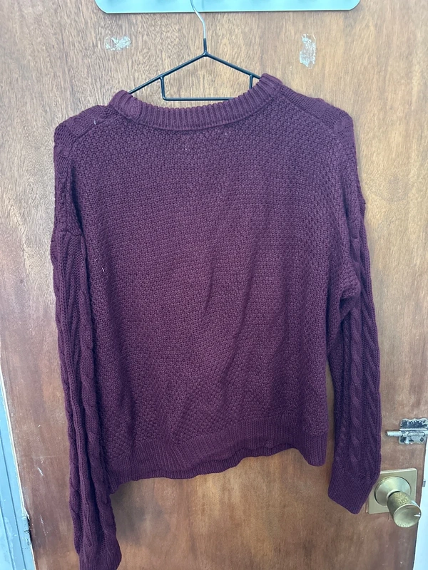 Jersey Pull&Bear granate punto trenzado Talla M vintage — foto 3