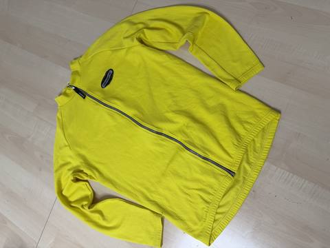 Giordana maillot ciclismo manga larga amarillo flúor vintage