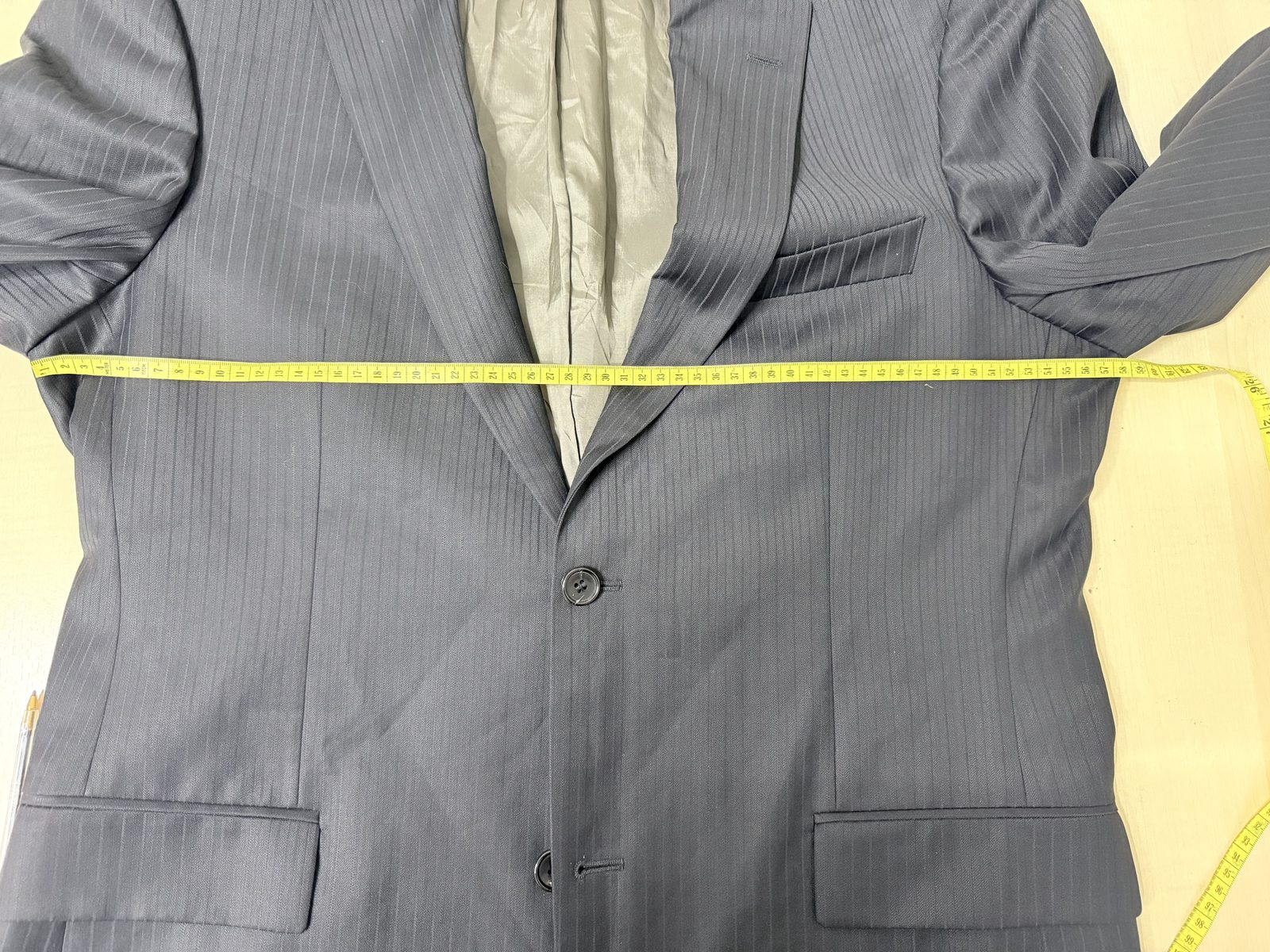 Hugo Boss Americana Blazer Negro Pinstripe Vintage Clasica — foto 4