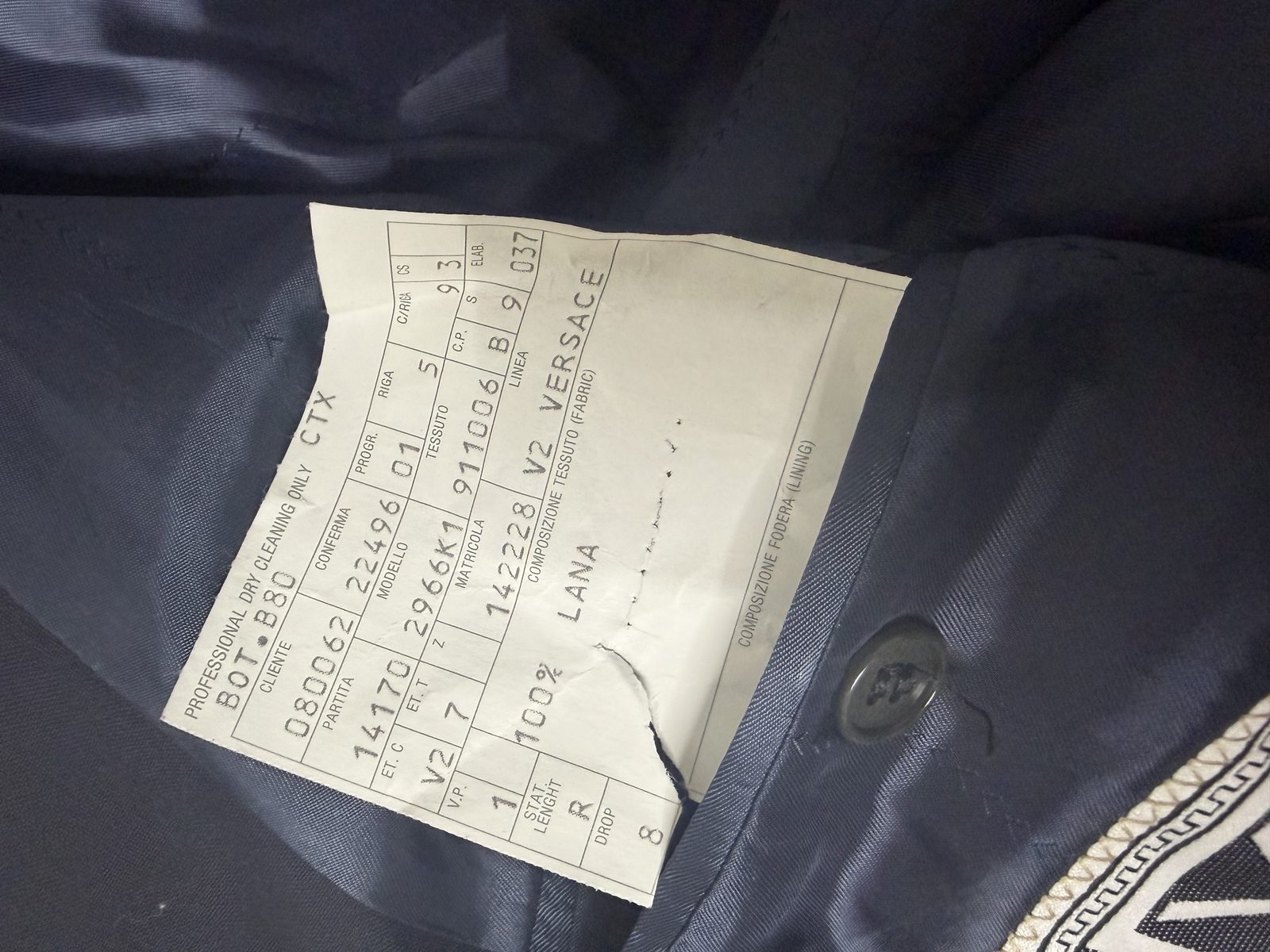 V/2 by Versace Americana Negra Vintage 90s Blazer Italia — foto 4