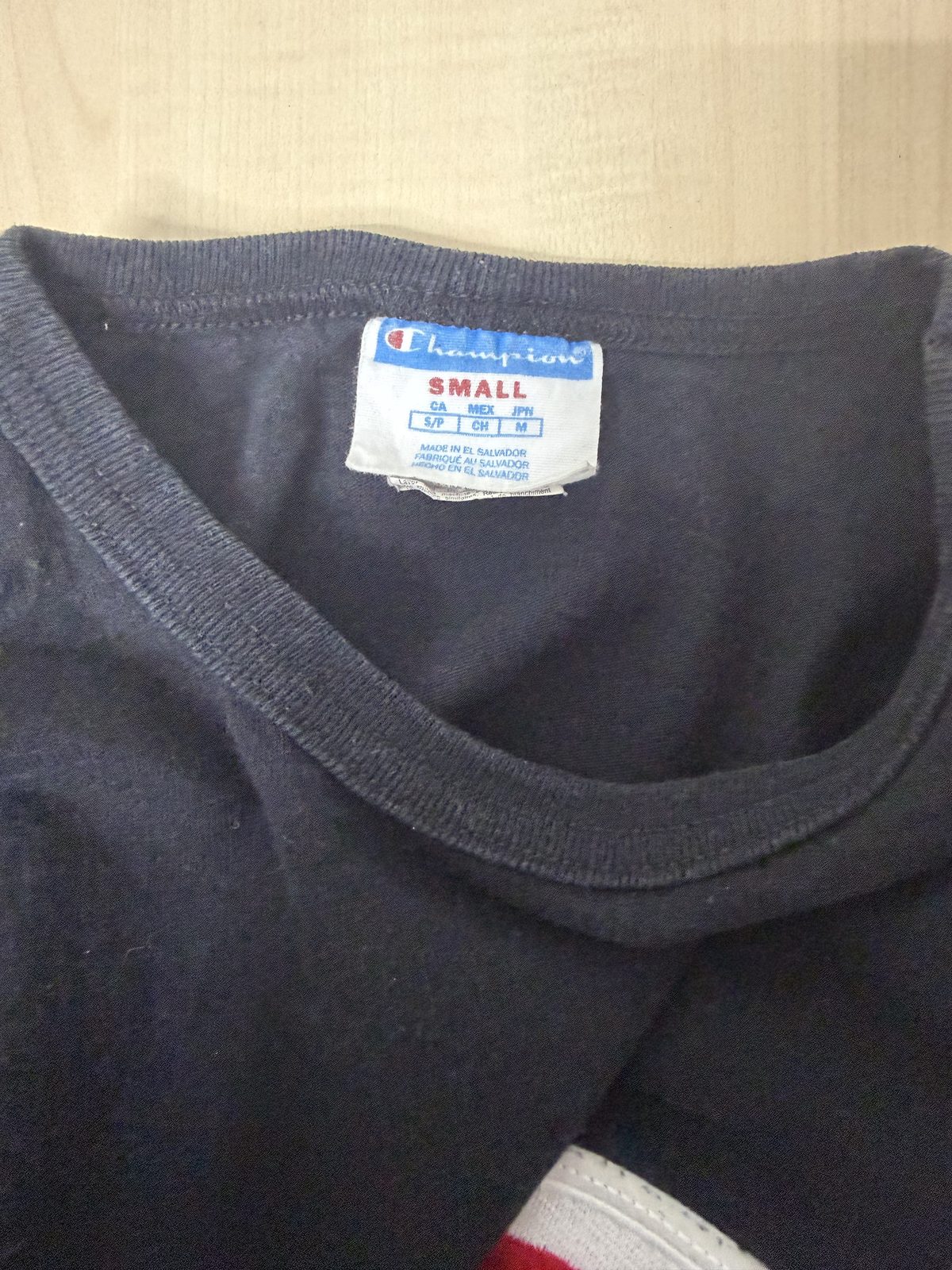 Champion Camiseta Negra Talla S Logo C Bordado Streetwear — foto 3